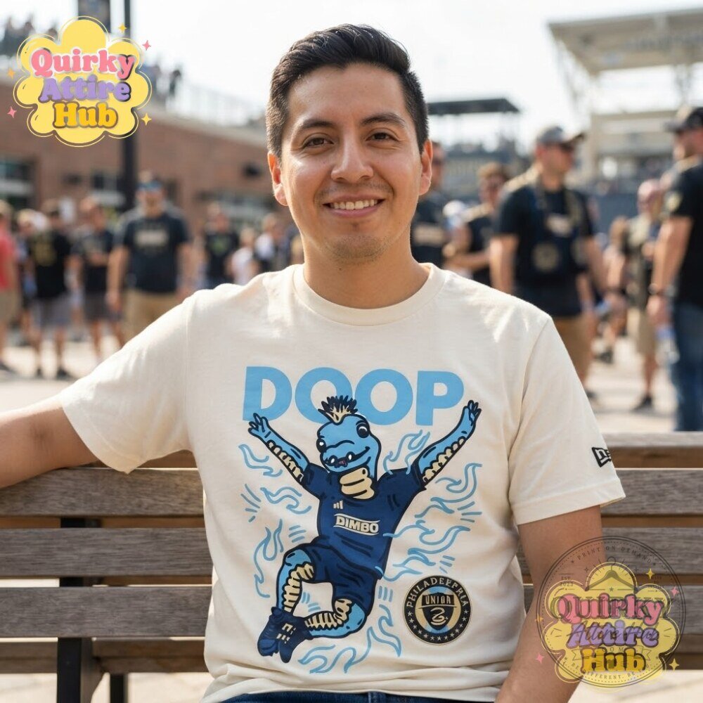 Philadelphia Union Phang Mascot Celebrating T-Shirt DOOP Graphic Tee 22 Philadelphia Union Phang Mascot Celebrating T-Shirt DOOP Graphic Tee