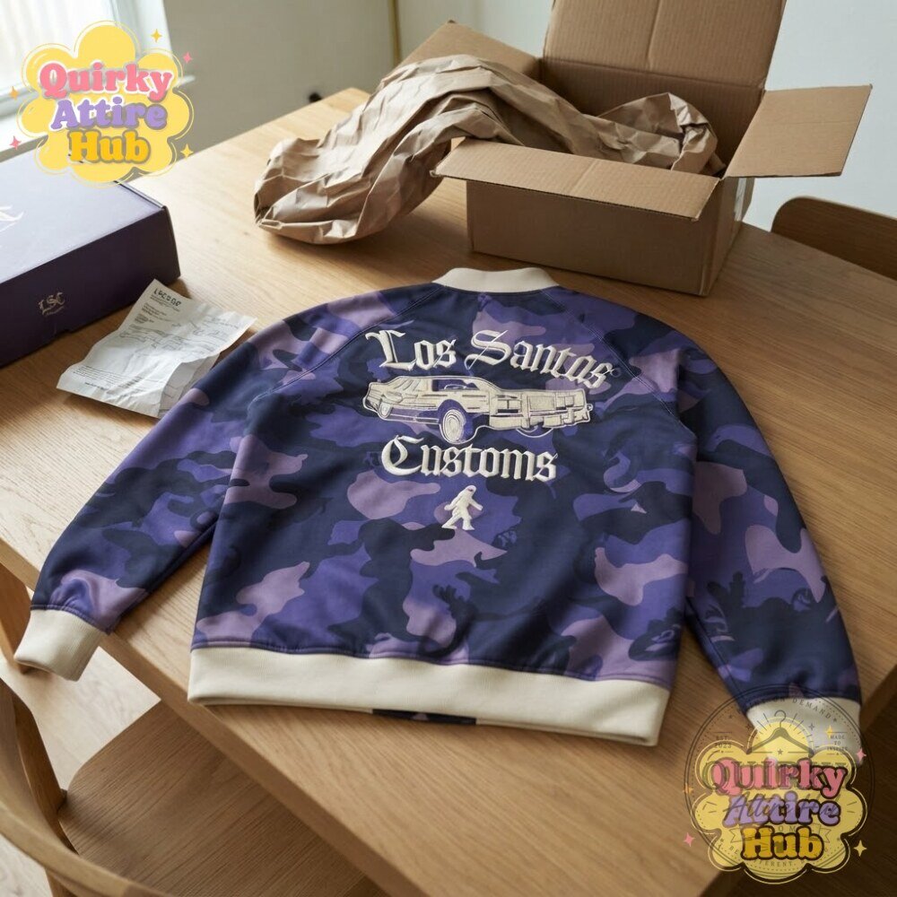 "Unlock the Exclusive Yeti x LS Customs Purple Camo GTA Jacket" 8 Yeti x LS Customs Purple Camo Jacket GTA Online Tracksuit