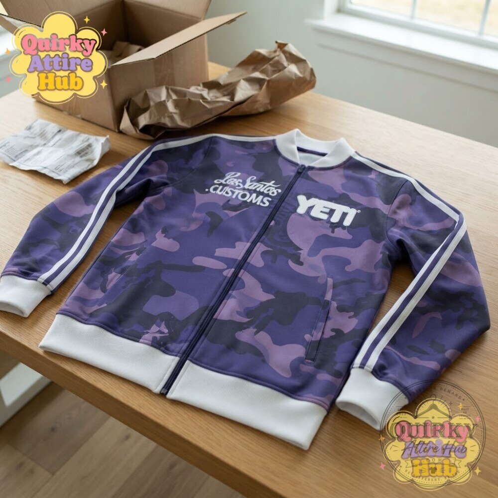 "Unlock the Exclusive Yeti x LS Customs Purple Camo GTA Jacket" 3 Yeti x LS Customs Purple Camo Jacket GTA Online Tracksuit