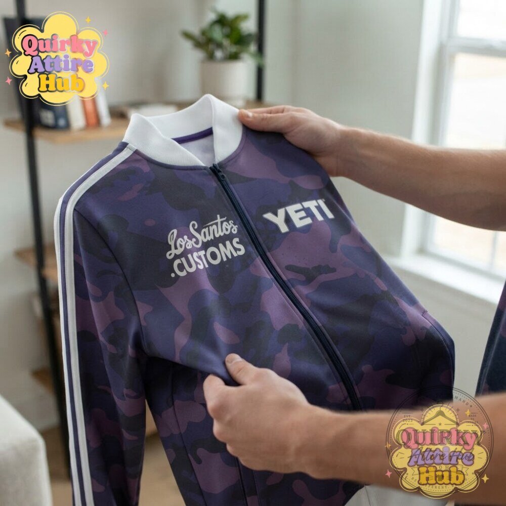 "Unlock the Exclusive Yeti x LS Customs Purple Camo GTA Jacket" 6 Yeti x LS Customs Purple Camo Jacket GTA Online Tracksuit