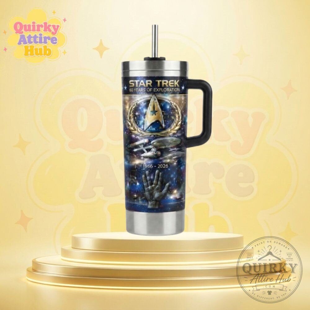 "Celebrate Star Trek's 60th Anniversary with a YETI Style Tumbler" 17 Star Trek 60th Anniversary Tumbler YETI Style USS Enterprise 1966–2026