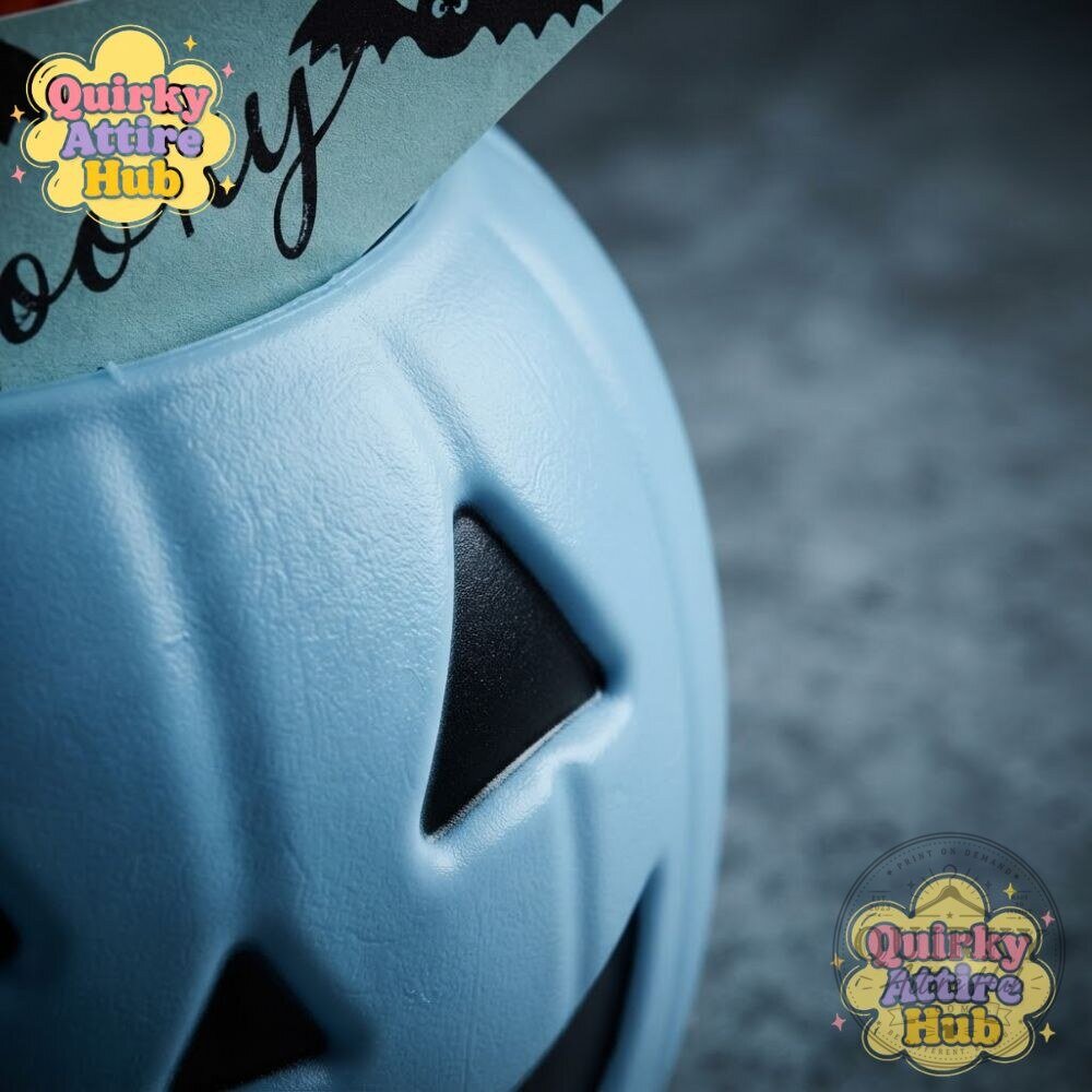 Pink & Blue Halloween Boo Basket Pumpkin Candy Bowl 18 Pink & Blue Halloween Boo Basket Pumpkin Candy Bowl