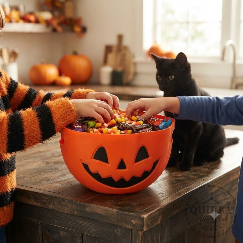 Pink & Blue Halloween Boo Basket Pumpkin Candy Bowl 20 Pink & Blue Halloween Boo Basket Pumpkin Candy Bowl