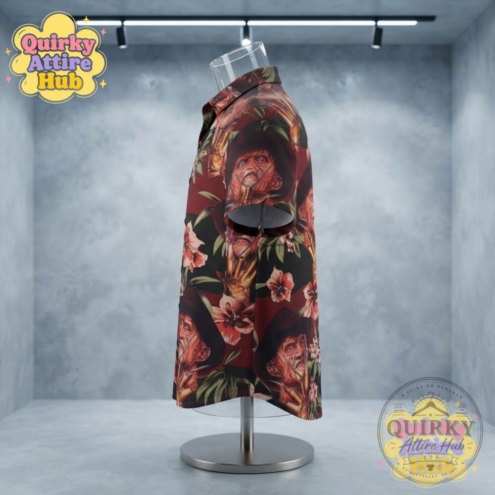 Freddy Krueger Hawaiian Shirt A Nightmare on Elm Street Horror Button-Up 18 Freddy Krueger Hawaiian Shirt A Nightmare on Elm Street Horror Button-Up