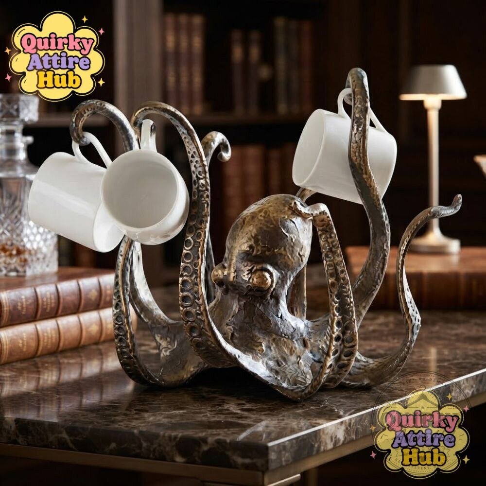 Octopus Mug Holder Bronze Resin Octopus Cup Holder 14 Octopus Mug Holder Bronze Resin Octopus Cup Holder