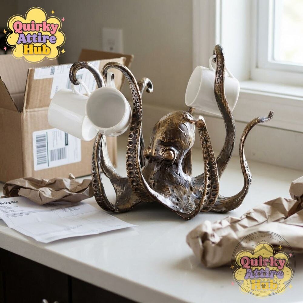 Octopus Mug Holder Bronze Resin Octopus Cup Holder 18 Octopus Mug Holder Bronze Resin Octopus Cup Holder