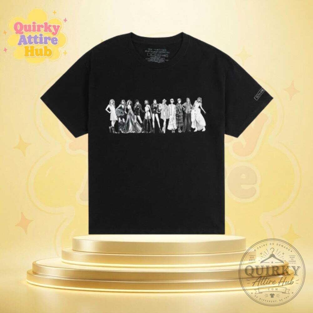 "Shop Taylor Swift TTPD Eras Black T-Shirt: Limited Edition Apparel" 3 Taylor Swift TTPD Eras Black T-Shirt The Tortured Poets Department