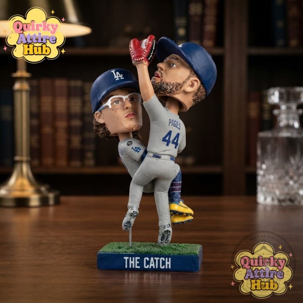 Los Angeles Dodgers The Catch Bobblehead 2026 Andy Pages & Kike Hernandez 16 Los Angeles Dodgers The Catch Bobblehead 2026 Andy Pages & Kike Hernandez