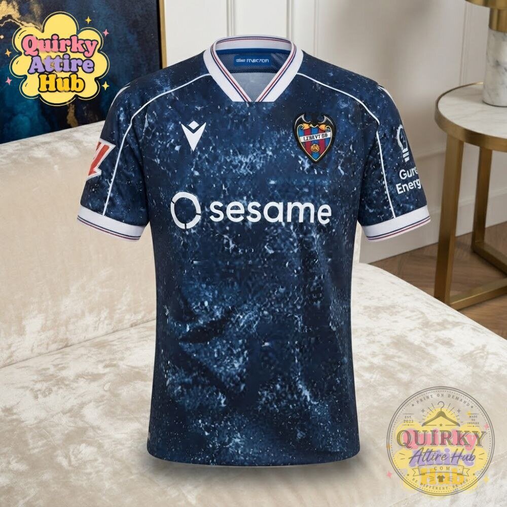 Levante UD 2026/27 Fourth Jersey Macron Navy Blue Football Shirt 15 Levante UD 202627 Fourth Jersey – Macron Navy Blue Football Shirt