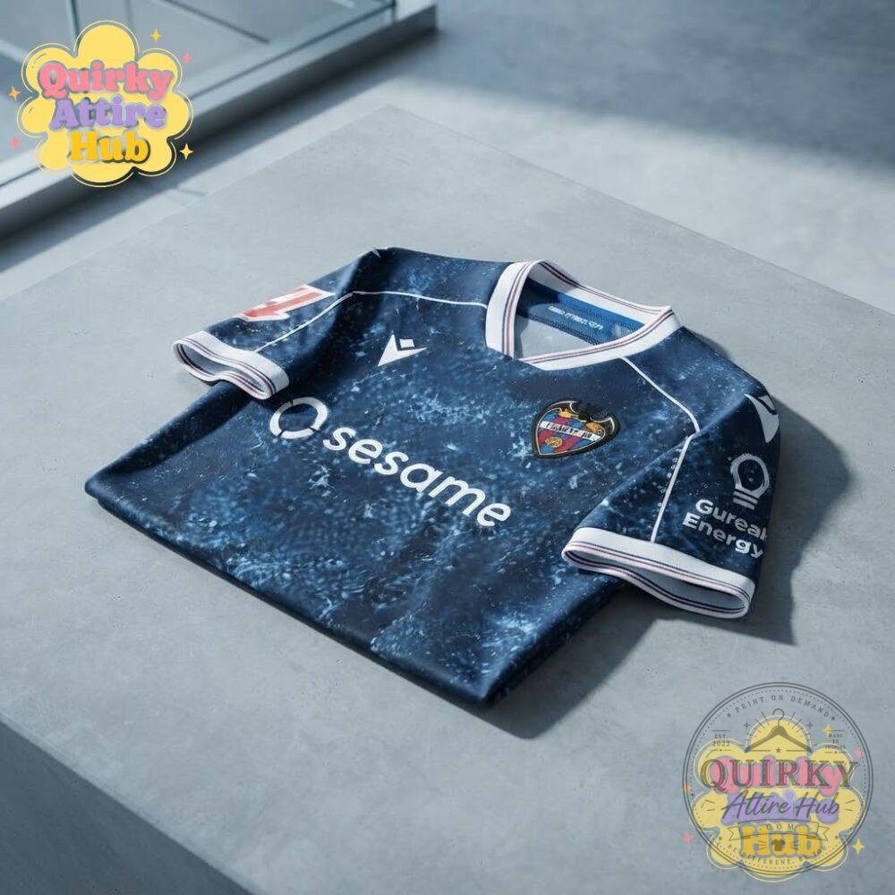 Levante UD 2026/27 Fourth Jersey Macron Navy Blue Football Shirt 17 Levante UD 202627 Fourth Jersey – Macron Navy Blue Football Shirt