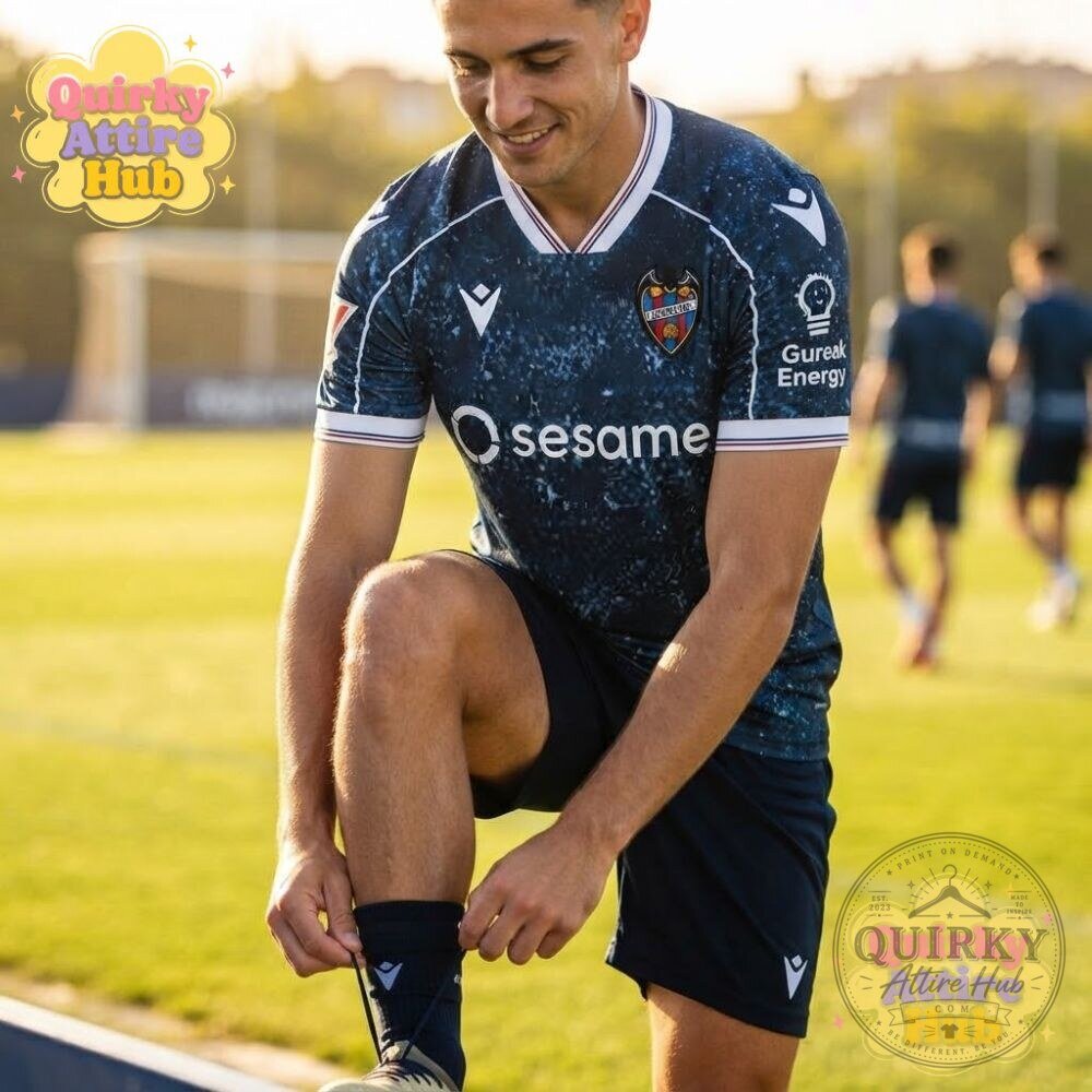 Levante UD 2026/27 Fourth Jersey Macron Navy Blue Football Shirt 18 Levante UD 202627 Fourth Jersey – Macron Navy Blue Football Shirt
