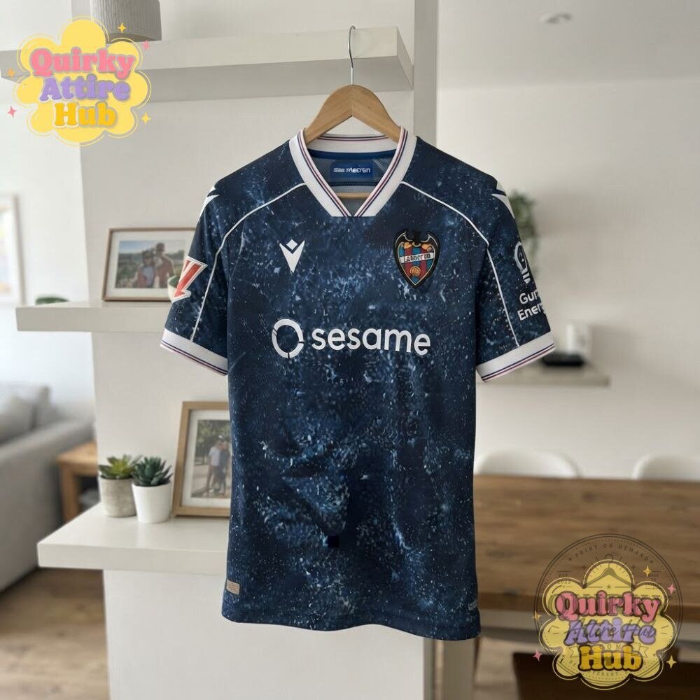 Levante UD 2026/27 Fourth Jersey Macron Navy Blue Football Shirt 22 Levante UD 202627 Fourth Jersey – Macron Navy Blue Football Shirt