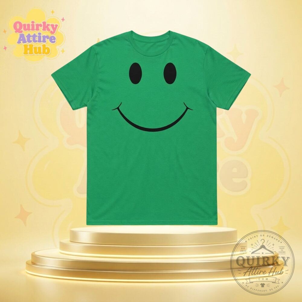 WWE Green Shirt Guy Smiley Face T-Shirt Front Row Superfan Tee 9 WWE Green Shirt Guy Smiley Face T-Shirt Front Row Superfan Tee