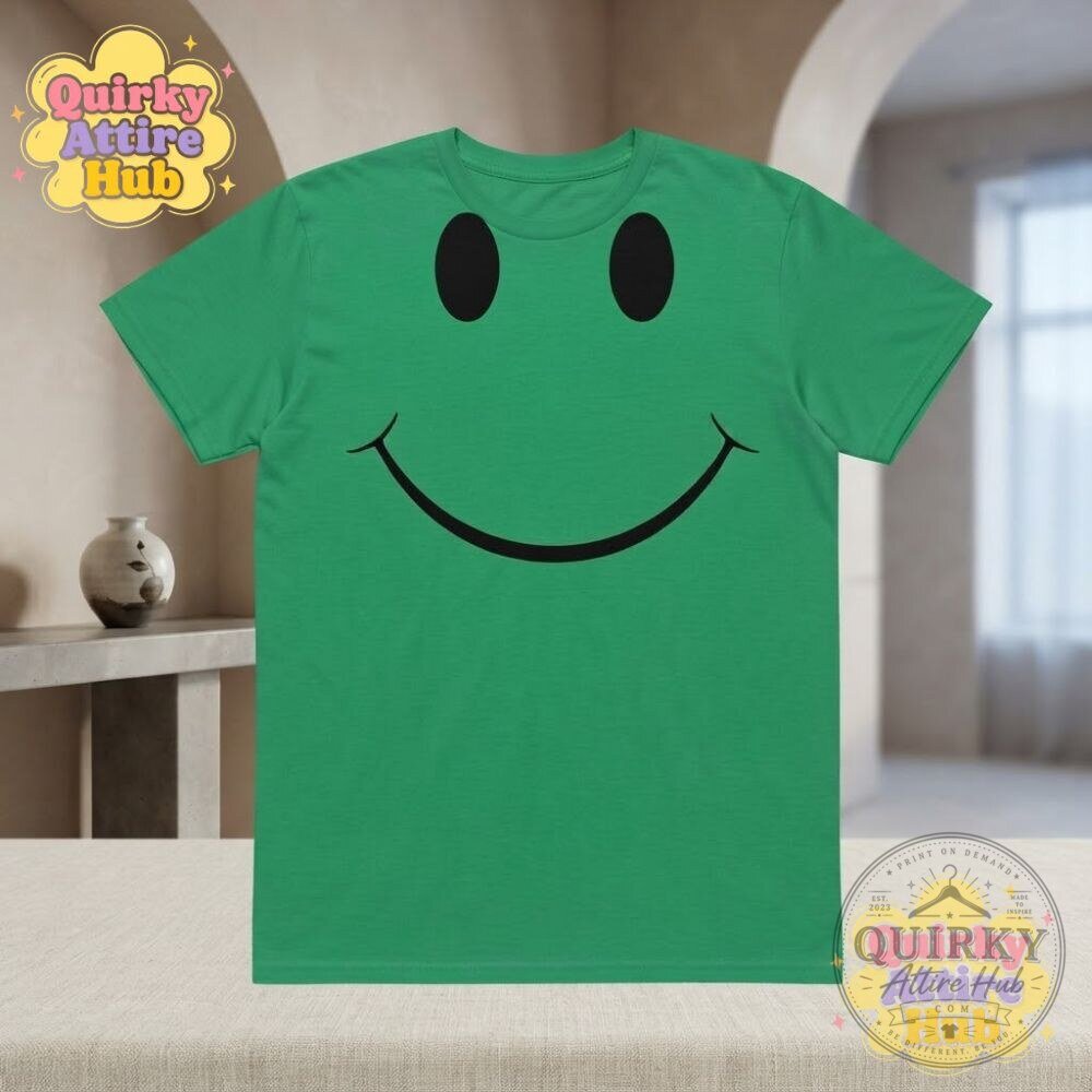 WWE Green Shirt Guy Smiley Face T-Shirt Front Row Superfan Tee 14 WWE Green Shirt Guy Smiley Face T-Shirt Front Row Superfan Tee