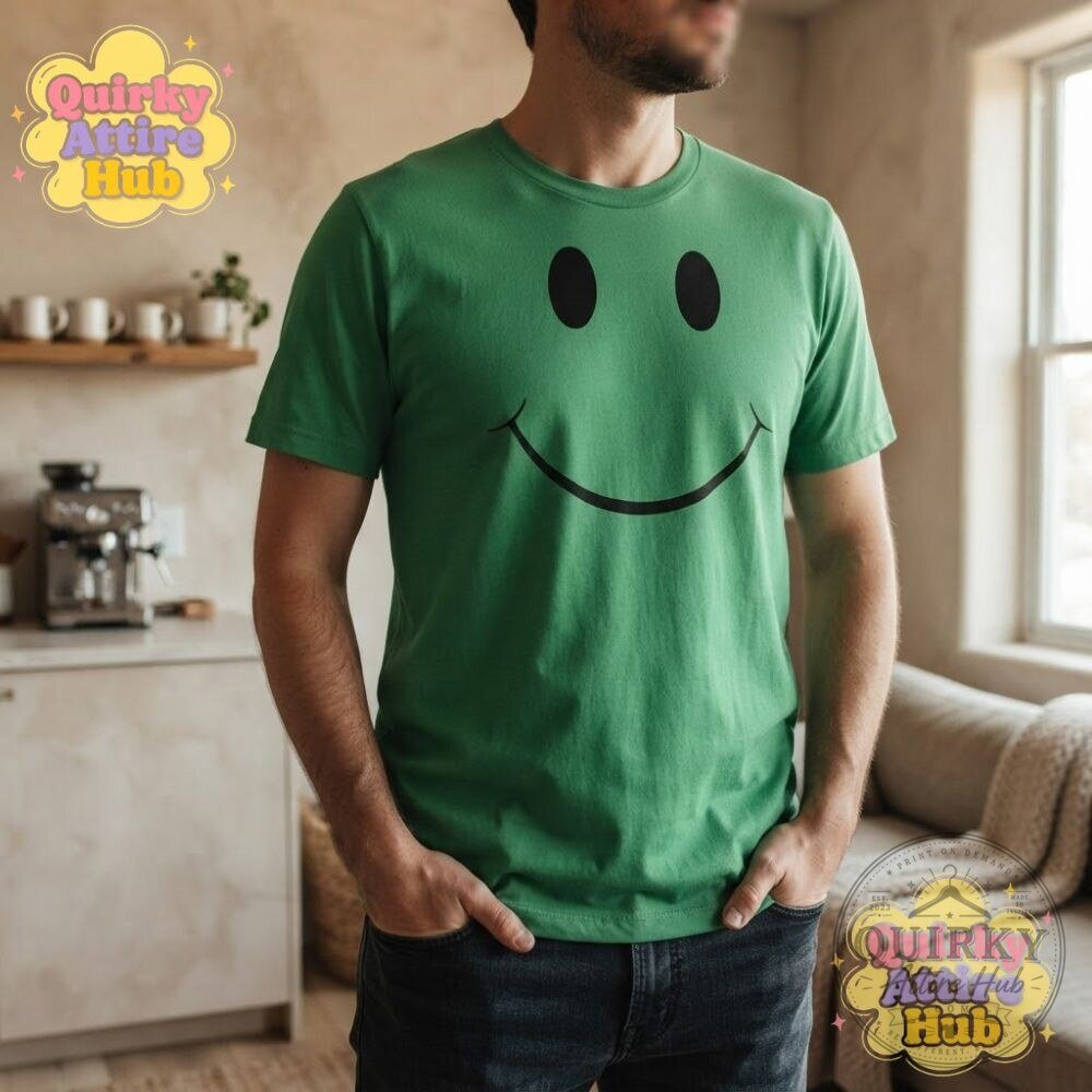 WWE Green Shirt Guy Smiley Face T-Shirt Front Row Superfan Tee 15 WWE Green Shirt Guy Smiley Face T-Shirt Front Row Superfan Tee
