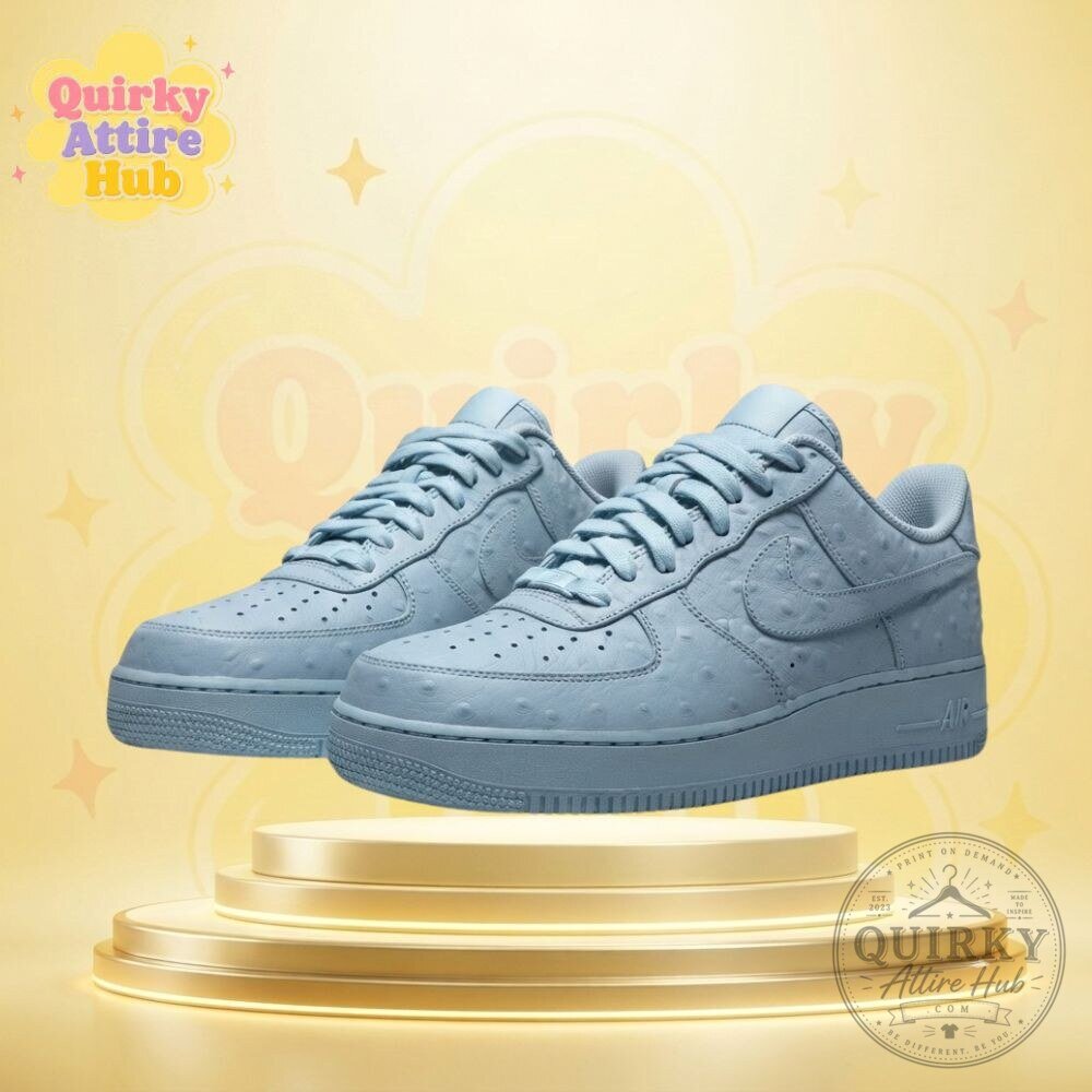 Travis Scott x Nike Air Force 1 Low 07 Ice Blue Cactus Jack Cactus Court Sneakers