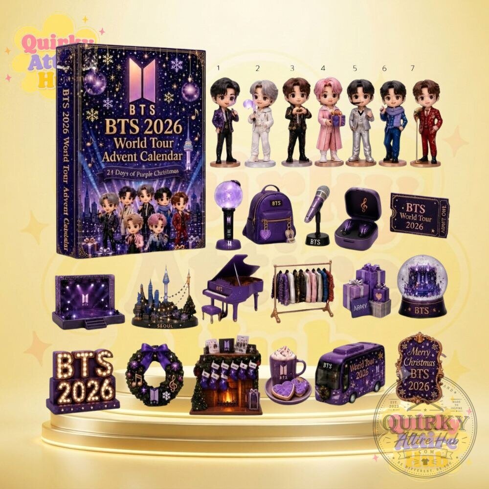 BTS 2026 World Tour Advent Calendar 24-Day Purple Christmas Holiday Countdown