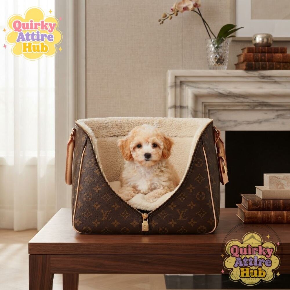 Louis Vuitton PursePaws Pet Bed Luxury Dog & Cat Bed PursePaws Designer Pet Bed for Dogs & Cats - Luxury Lounger – image 2 of 7