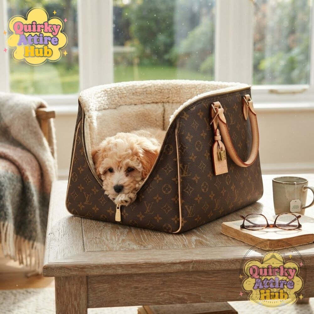 Louis Vuitton PursePaws Pet Bed Luxury Dog & Cat Bed PursePaws Designer Pet Bed for Dogs & Cats - Luxury Lounger – image 3 of 7