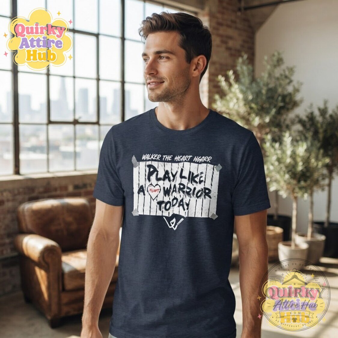 Walker the Heart Warrior T-Shirt Play Like a Warrior Today Tee 17 Walker the Heart Warrior T-Shirt Play Like a Warrior Today Tee