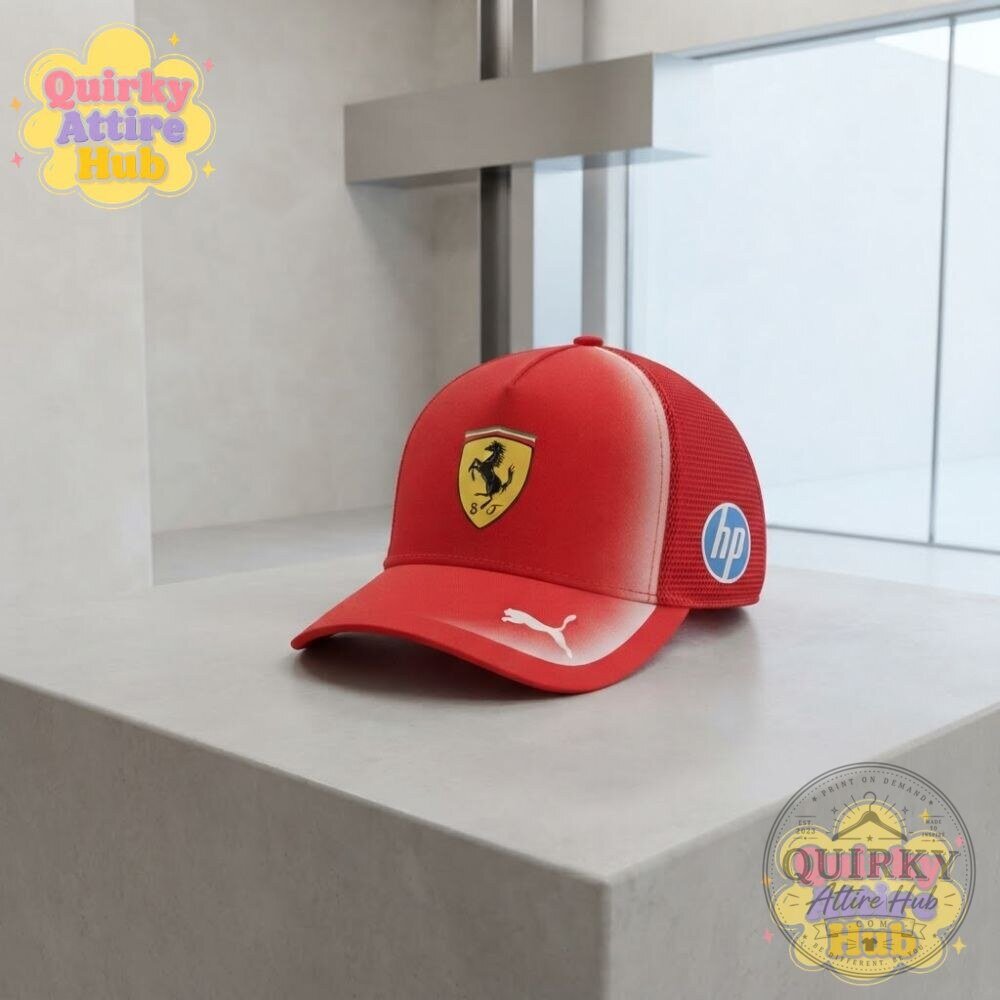 Lewis Hamilton PUMA Ferrari 2026 Trucker Cap Red Team Hat 14 Lewis Hamilton PUMA Ferrari 2026 Trucker Cap Red Team Hat