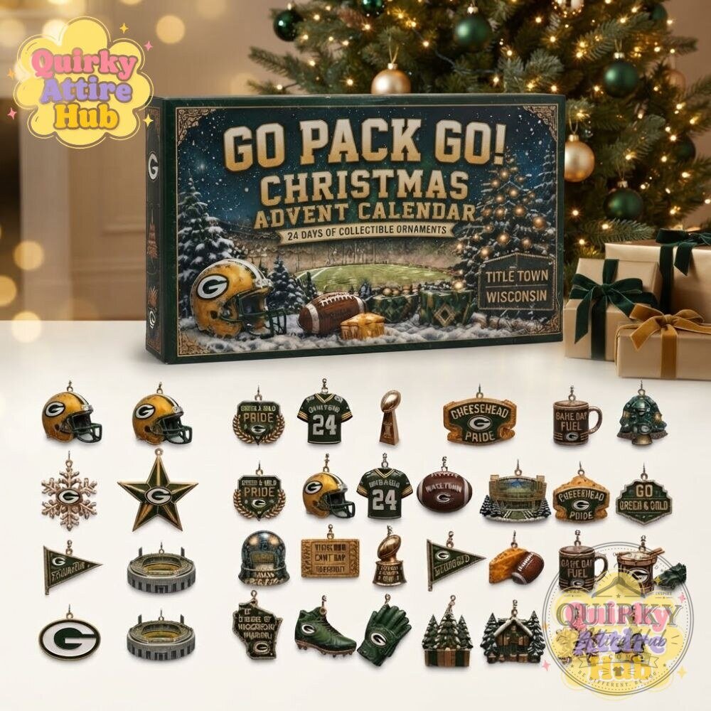 Green Bay Packers Go Pack Go Christmas Advent Calendar 24-Day NFL Collectible Ornaments 18 Green Bay Packers Go Pack Go Christmas Advent Calendar 24-Day NFL Collectible Ornaments