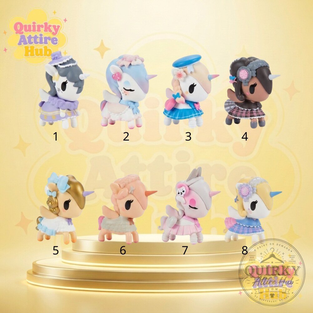 Tokidoki Kawaii Frills Unicorno Blind Box Cute Blush & Bow Collectible Figure