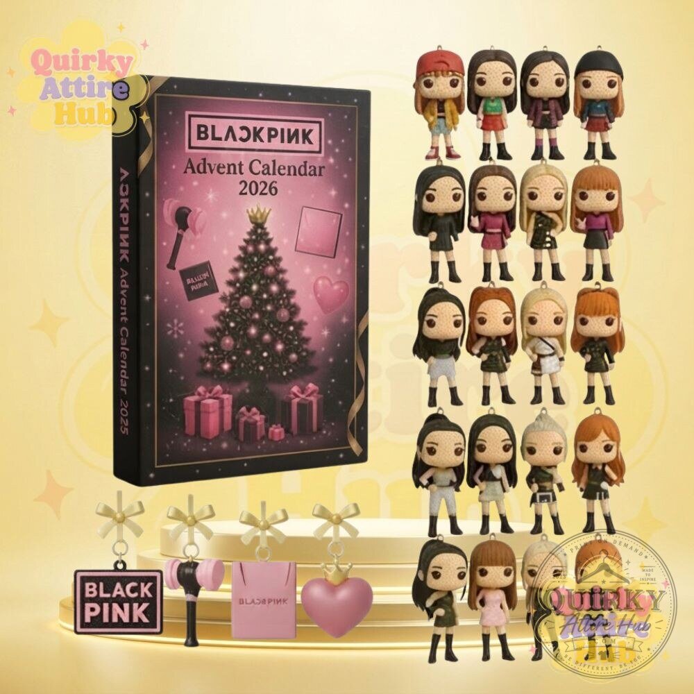 BLACKPINK Advent Calendar 2D Acrylic Characters & Holiday Tree Pendants