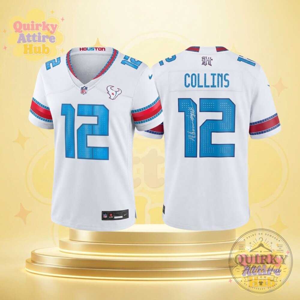 Nico Collins Signed Houston Texans Jersey #12 Autographed Football Jersey