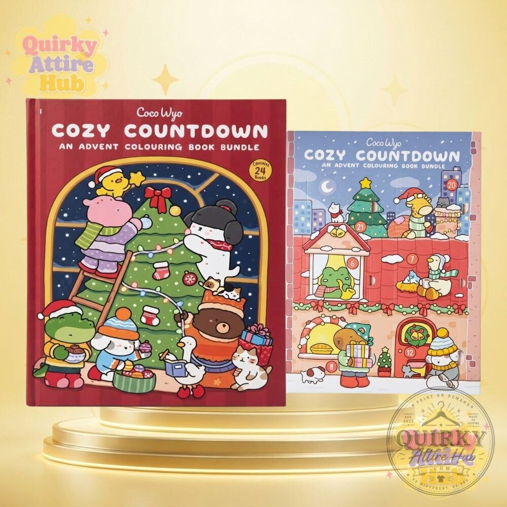 Coco Wyo Cozy Countdown Advent Calendar 24 Mini Coloring Books Christmas Gift