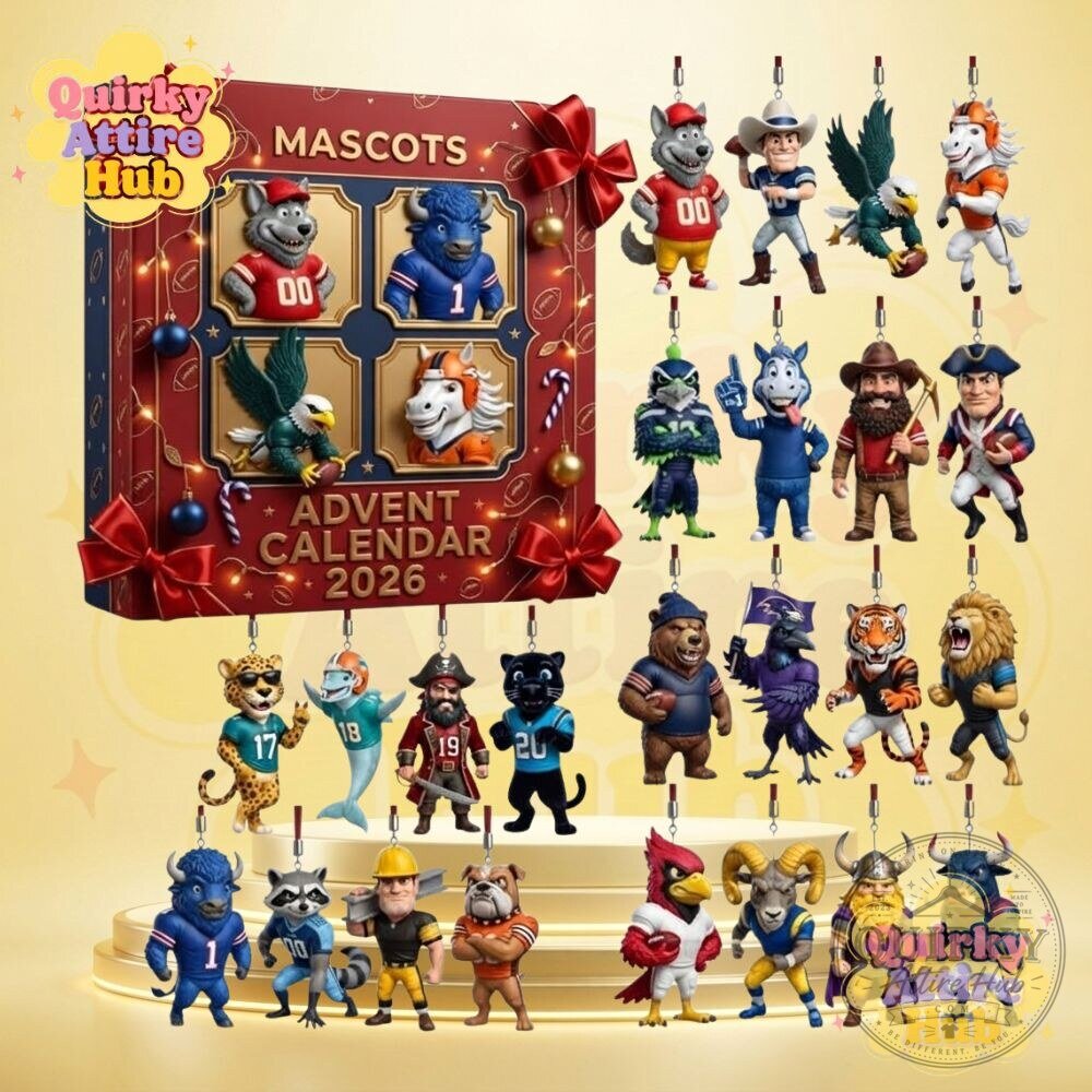 NFL Mascots Christmas Advent Calendar 2026 24-Day Football