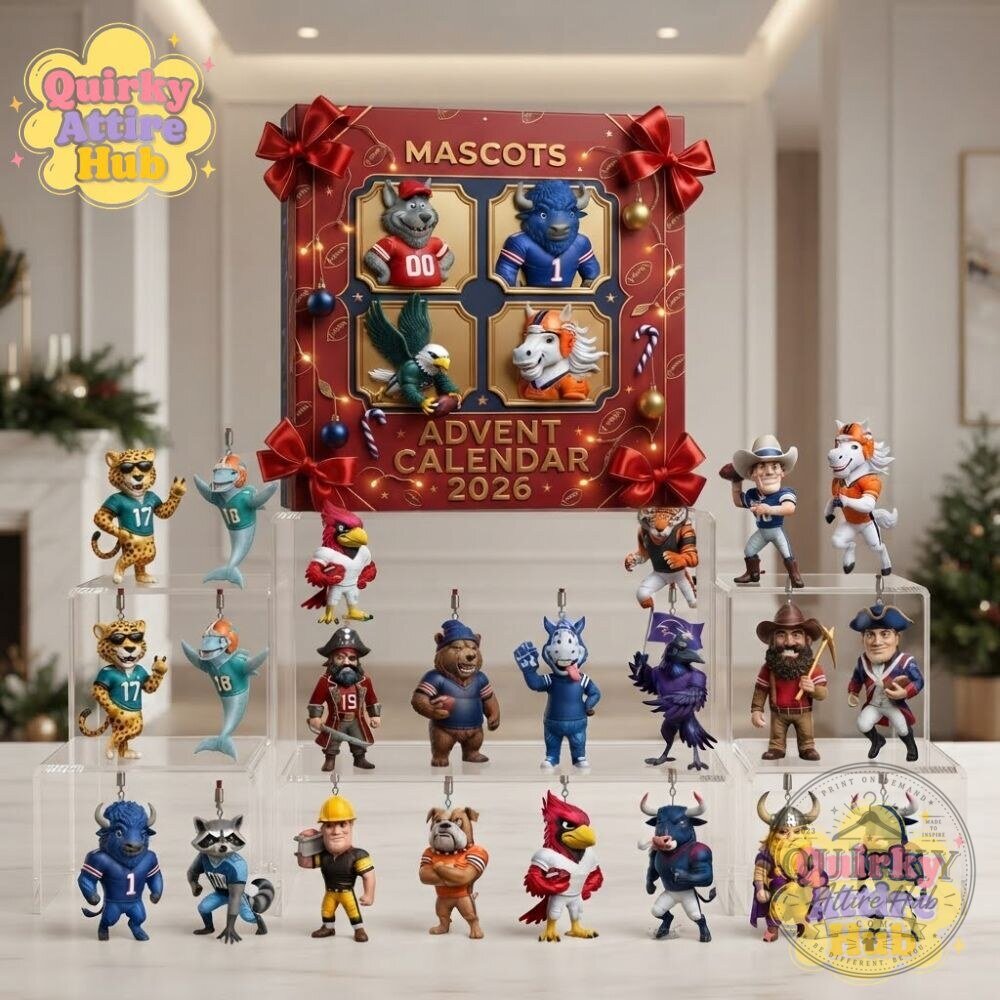 NFL Mascots Christmas Advent Calendar 2026 24-Day Football Collectible 17 NFL Mascots Christmas Advent Calendar 2026 24-Day Football Collectible
