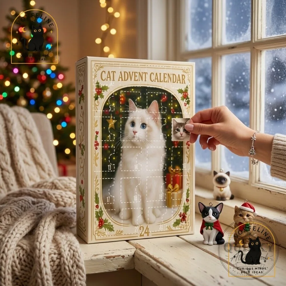 Christmas Cat 24-Day Advent Calendar Miniature Cat Breed Ornaments 16 Christmas Cat 24-Day Advent Calendar Miniature Cat Breed Ornaments
