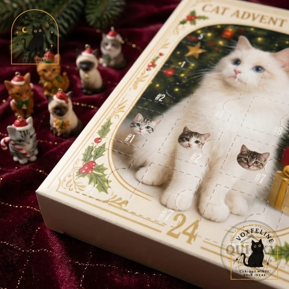 Christmas Cat 24-Day Advent Calendar Miniature Cat Breed Ornaments 17 Christmas Cat 24-Day Advent Calendar Miniature Cat Breed Ornaments