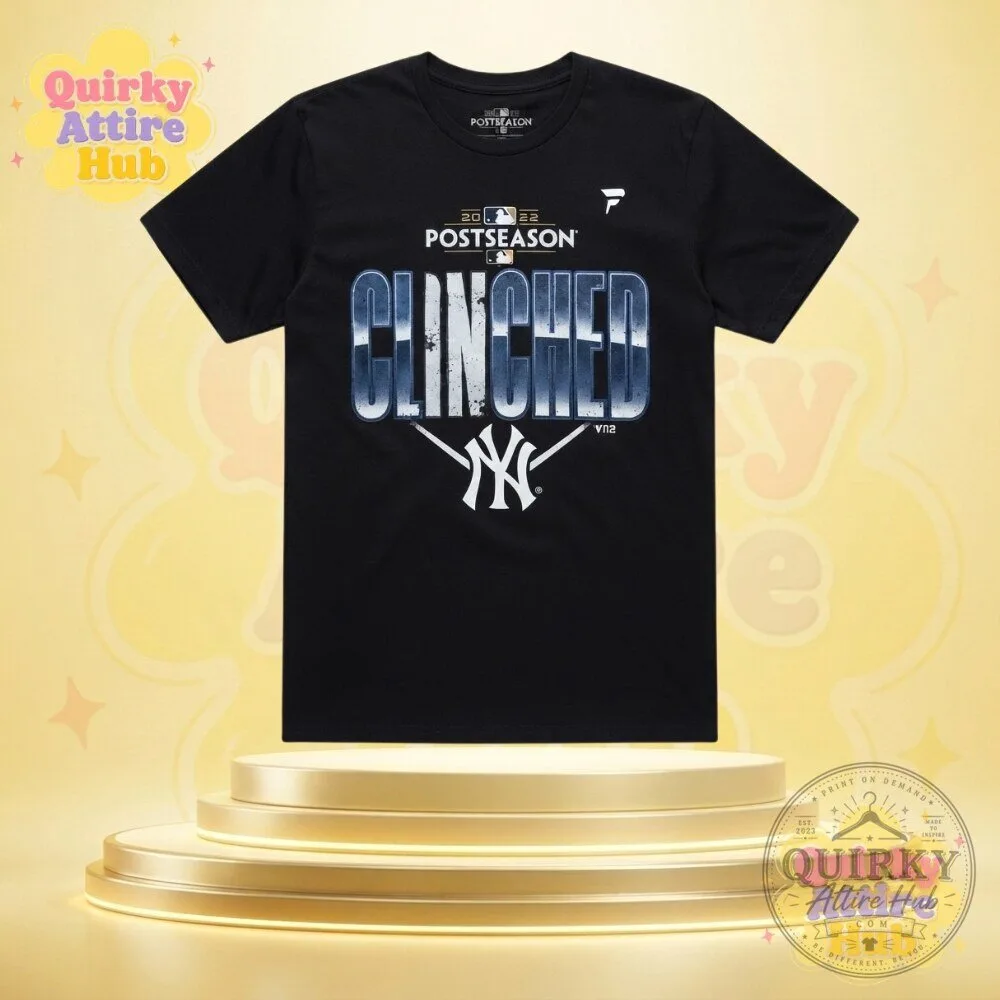 New York Yankees 2026 Postseason Clinched T-Shirt 3rd Straight Playoff Appearance