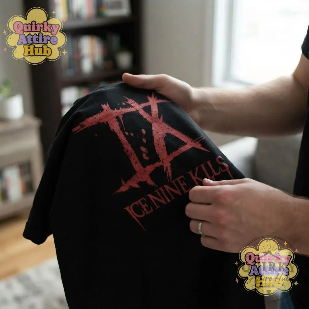 Drake Ice Nine Kills IX Logo T-Shirt Black Distressed Graphic Tee 17 Drake Ice Nine Kills IX Logo T-Shirt Black Distressed Graphic Tee