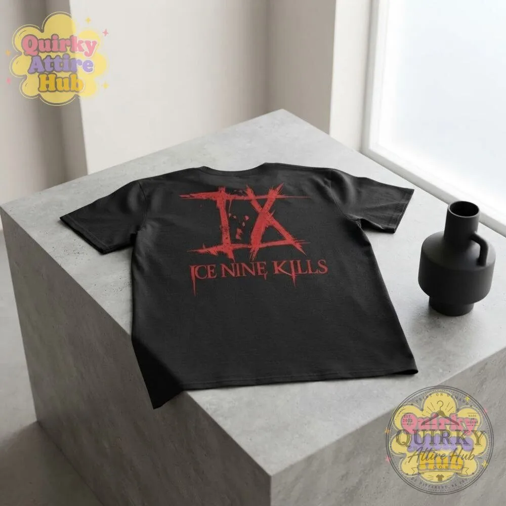 Drake Ice Nine Kills IX Logo T-Shirt Black Distressed Graphic Tee 22 Drake Ice Nine Kills IX Logo T-Shirt Black Distressed Graphic Tee