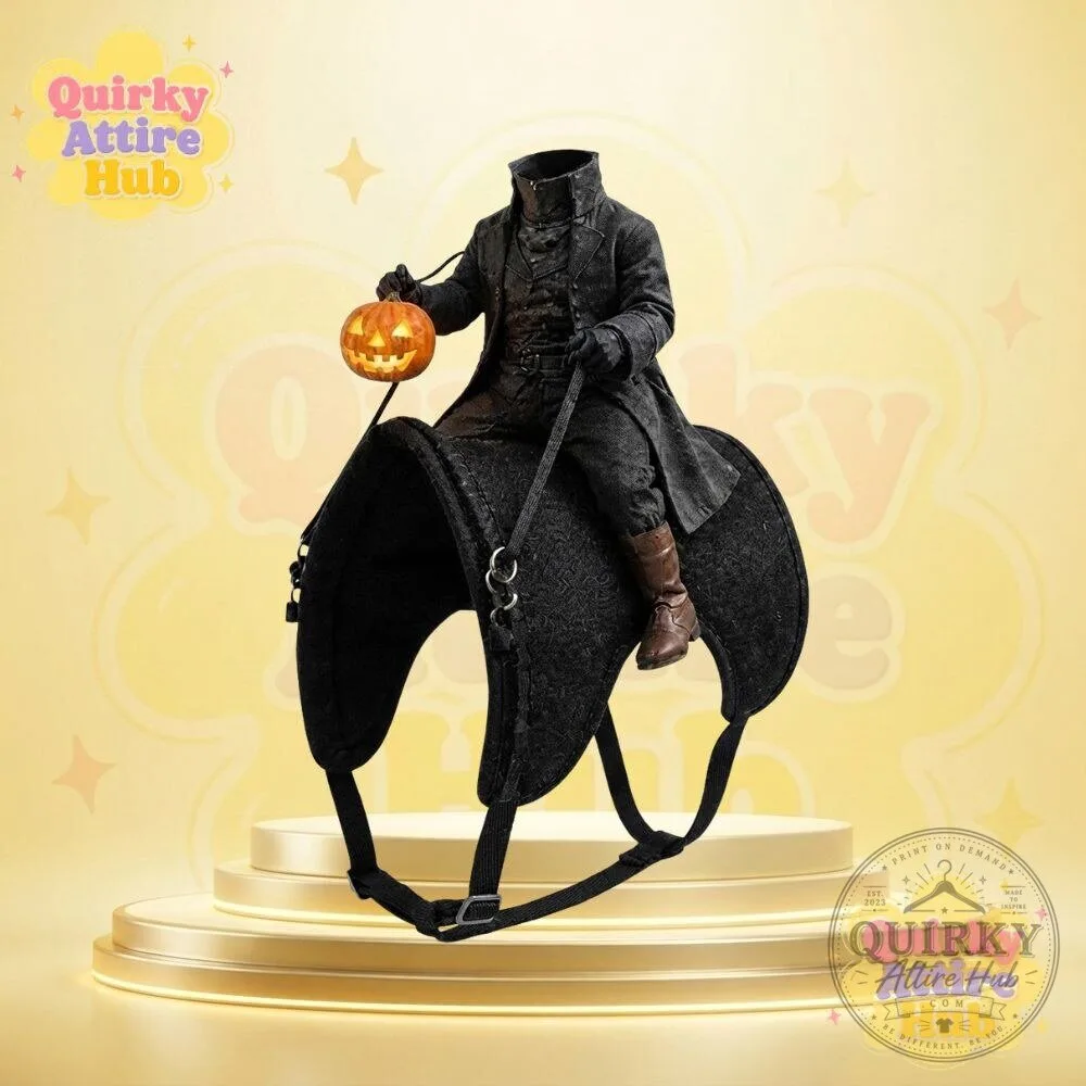 Halloween Cat Costume Headless Horseman 3D Horse Riding