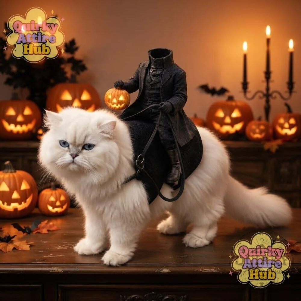 Halloween Cat Costume Headless Horseman 3D Horse Riding 19 Halloween Cat Costume Headless Horseman 3D Horse Riding