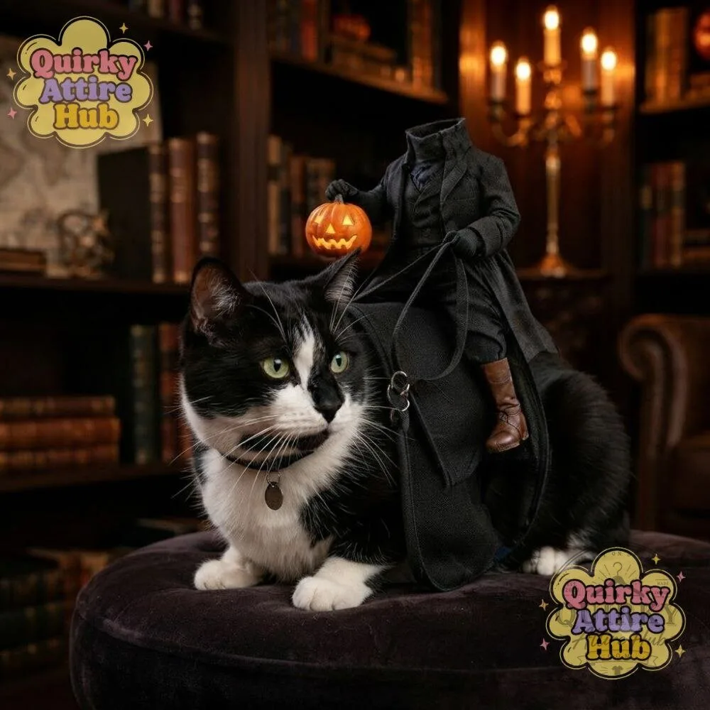 Halloween Cat Costume Headless Horseman 3D Horse Riding 21 Halloween Cat Costume Headless Horseman 3D Horse Riding