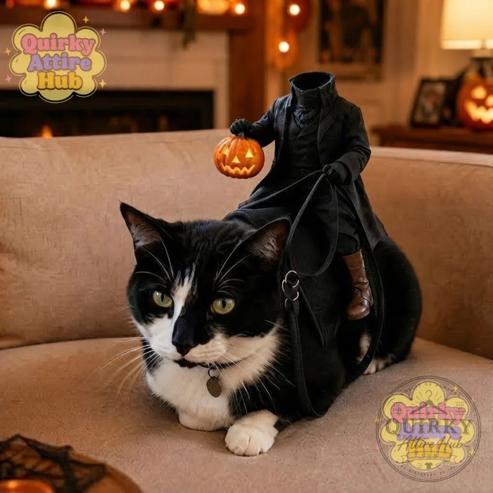 Halloween Cat Costume Headless Horseman 3D Horse Riding 24 Halloween Cat Costume Headless Horseman 3D Horse Riding
