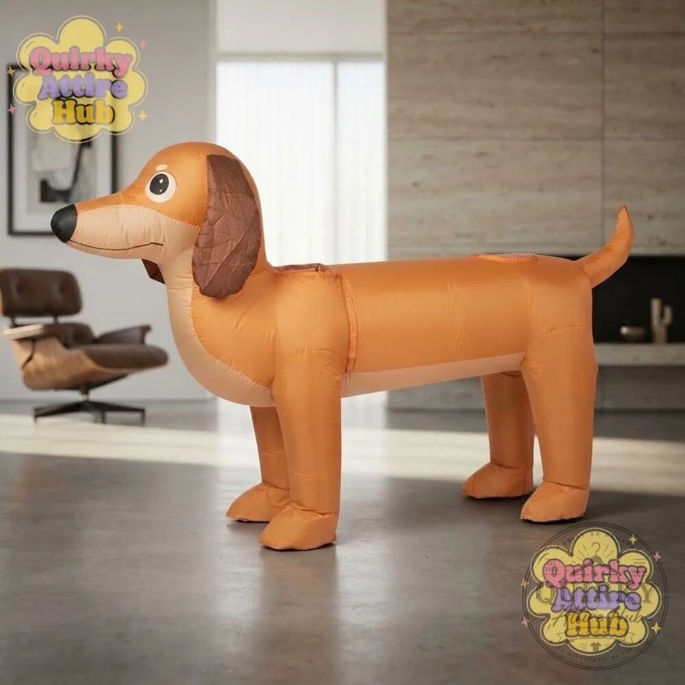 Inflatable Dachshund Costume for Couples Funny Halloween Duo Costume 14 Inflatable Dachshund Costume for Couples Funny Halloween Duo Costume