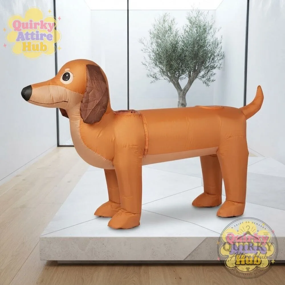 Inflatable Dachshund Costume for Couples Funny Halloween Duo Costume 16 Inflatable Dachshund Costume for Couples Funny Halloween Duo Costume