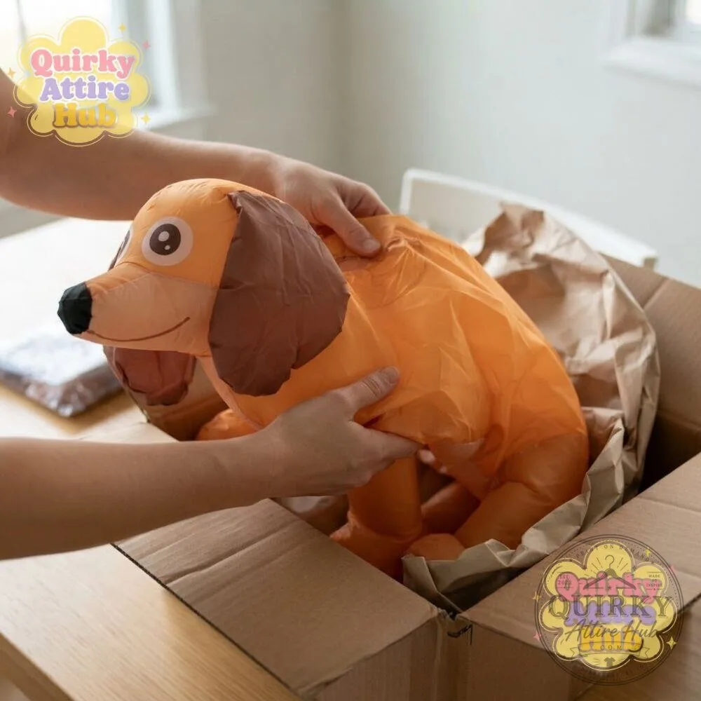 Inflatable Dachshund Costume for Couples Funny Halloween Duo Costume 20 Inflatable Dachshund Costume for Couples Funny Halloween Duo Costume