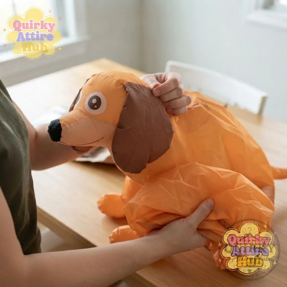 Inflatable Dachshund Costume for Couples Funny Halloween Duo Costume 21 Inflatable Dachshund Costume for Couples Funny Halloween Duo Costume