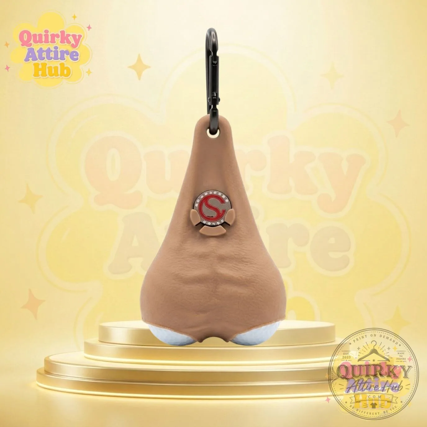 Golf Ball Testicle Sack Holder Course Balls 7 Golf Ball Testicle Sack Holder Course Balls