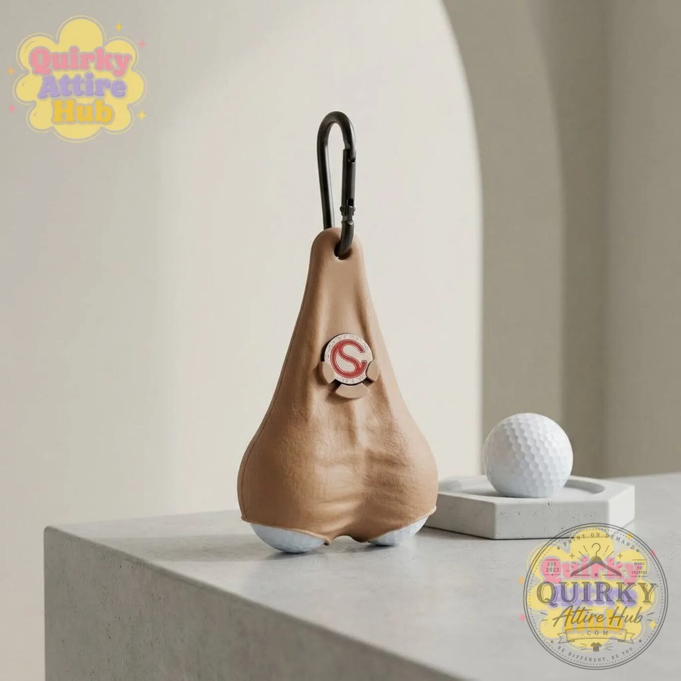 Golf Ball Testicle Sack Holder Course Balls 19 Golf Ball Testicle Sack Holder Course Balls
